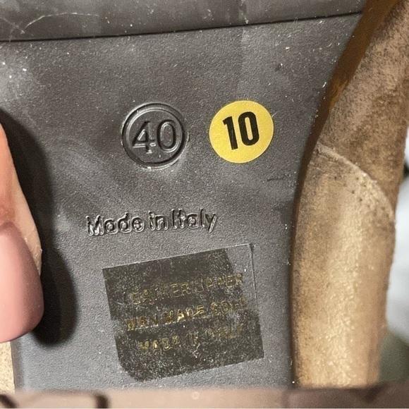 Emanuele CRASTO NWT Womens Riding Boots Brown Leather Mid Calf Pull On 10 EUR 40 - Picture 5 of 14